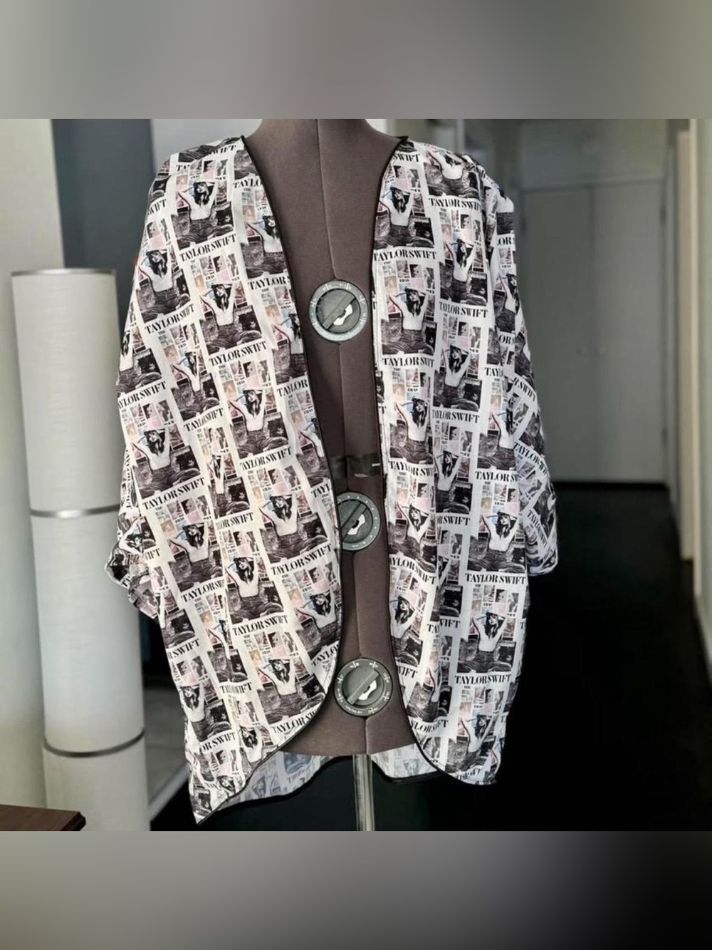 Taylor Swift Open Front Kimono Cardigan The Eras Tour Print One Size merch